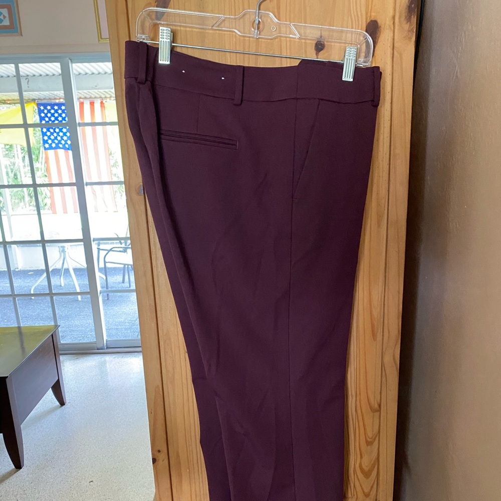 Dark burgundy business slacks